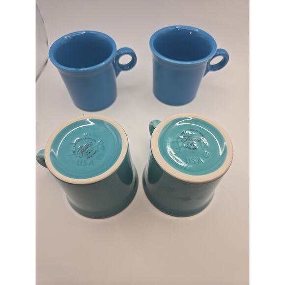 Vintage Fiestaware HLC Homer Laughlin USA Coffee Mugs Lot Of 4 - Picture 4 of 5